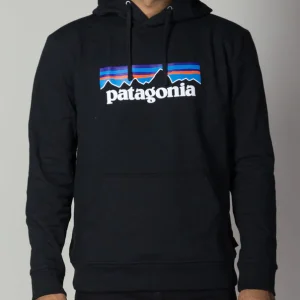 - Patagonia felpa con cappuccio col nero   con logo